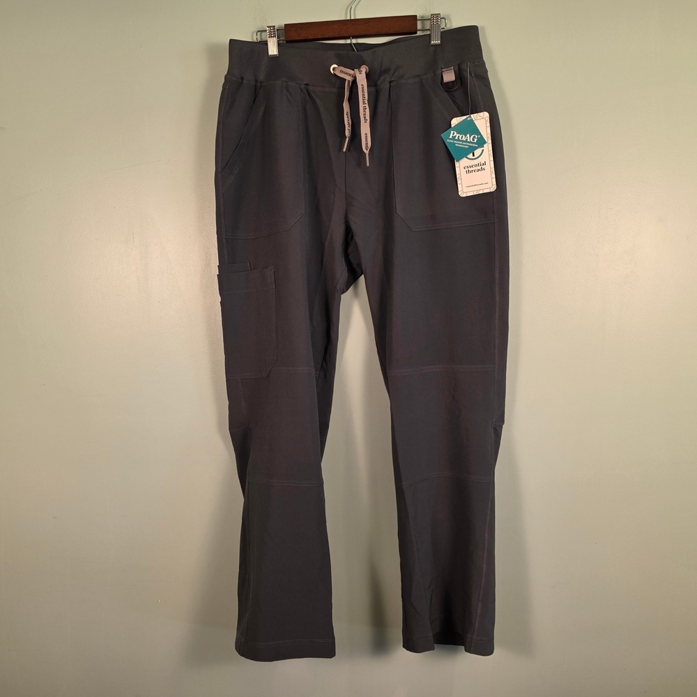 Essential Threads Pomfrey Pant Women‎ XL Grey Scrub Pants Antimicrobial Stretch